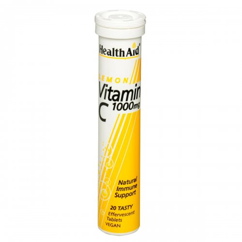 Health Aid Βιταμίνη C 1000mg με γεύση λεμόνι 20 ταμπλέτες